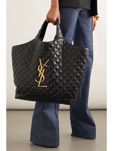 tote bag yves saint laurent|saint laurent large shopping tote.